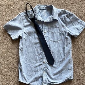 wonder nation Light Blue Short-Sleeve Button-Down Shirt